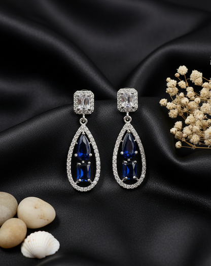 Sapphire Cascade Dangle Earrings