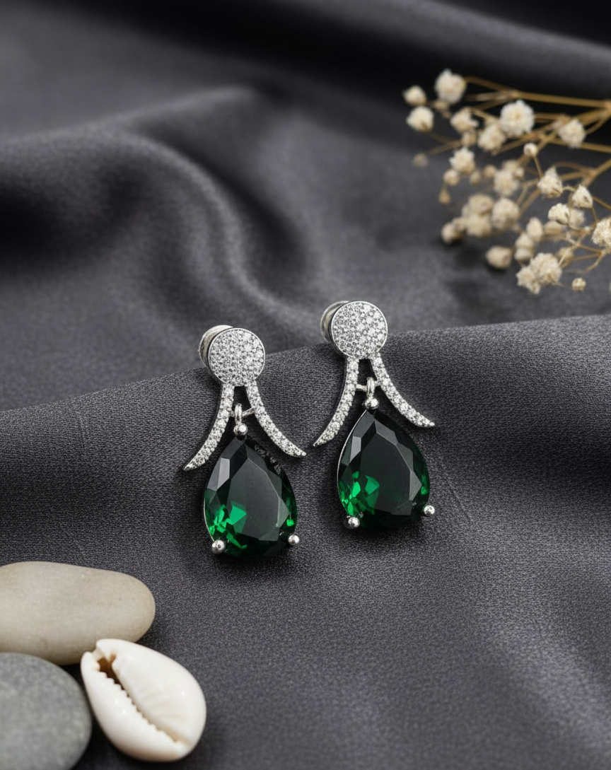 Amethyst Teardrop Dangle Earrings