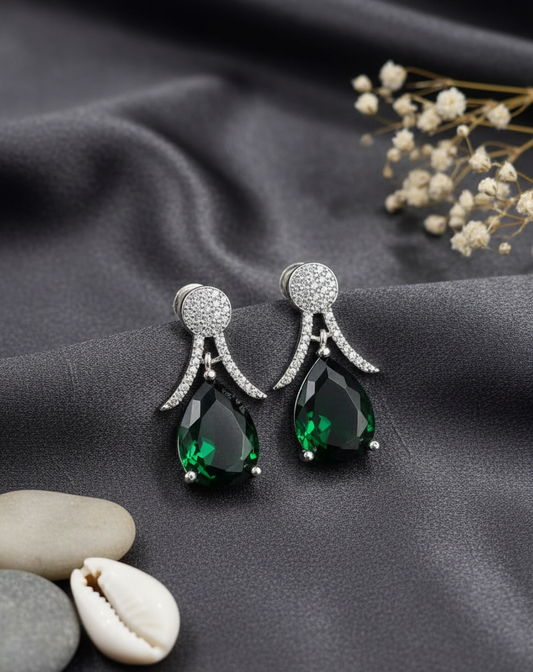 Amethyst Teardrop Dangle Earrings