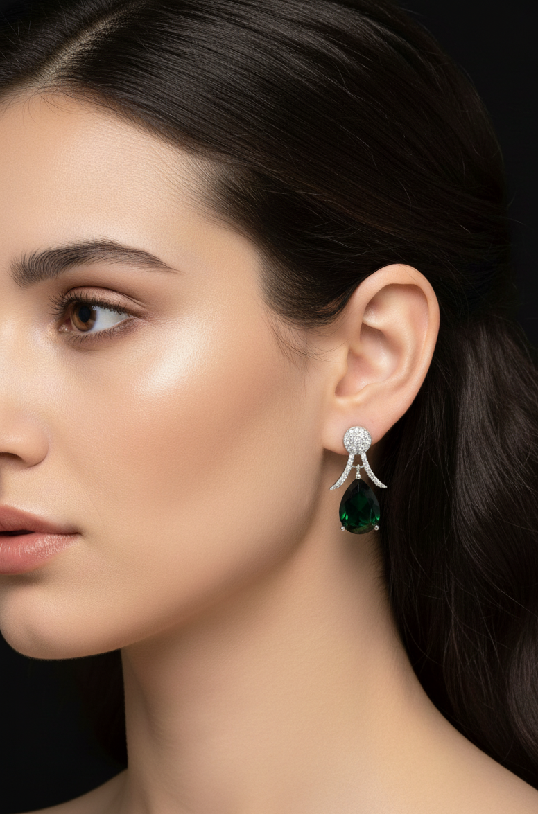 Amethyst Teardrop Dangle Earrings