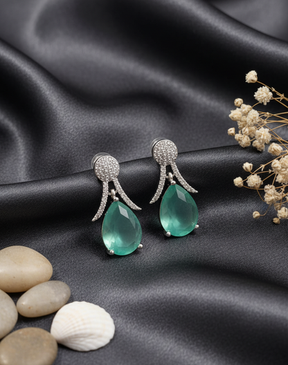 Amethyst Teardrop Dangle Earrings