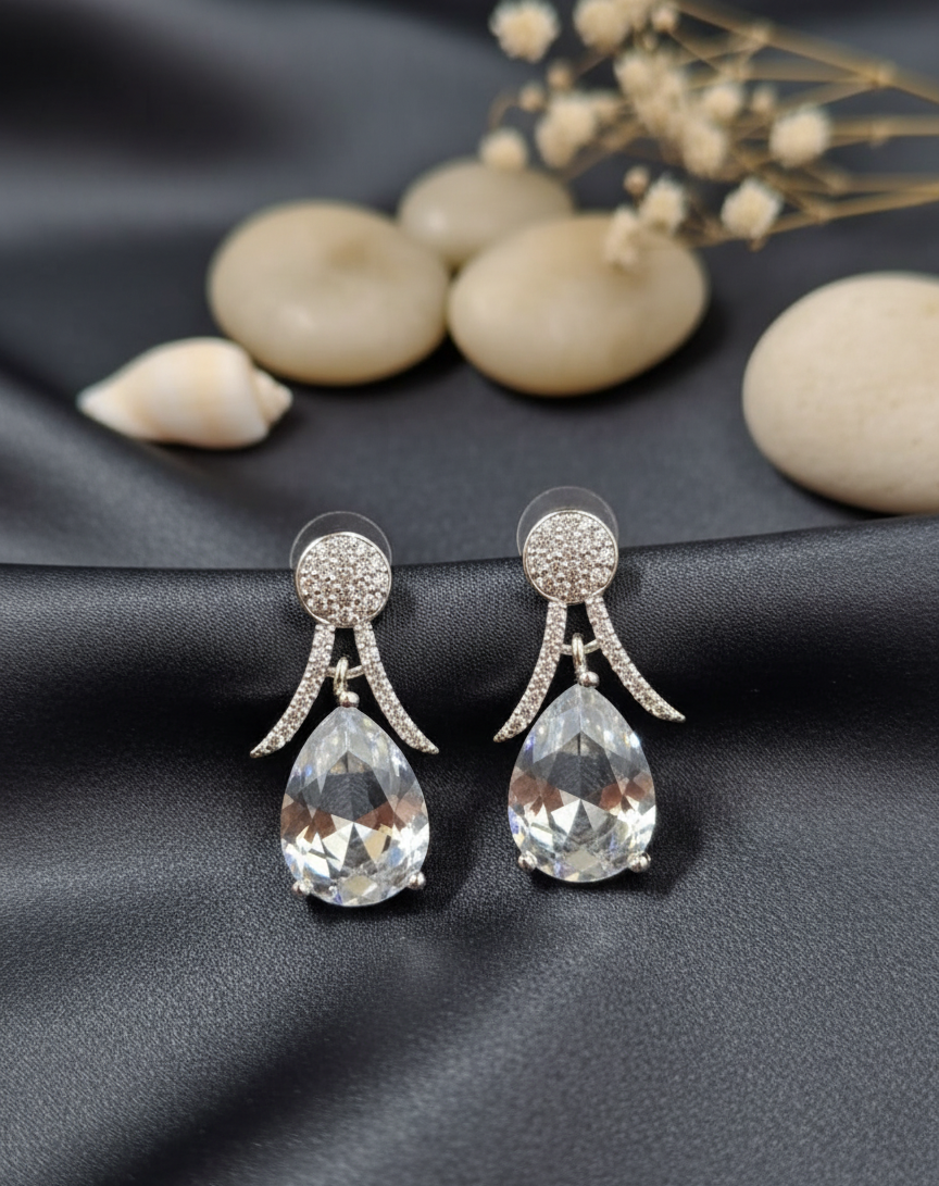 Amethyst Teardrop Dangle Earrings