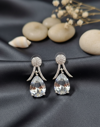 Amethyst Teardrop Dangle Earrings