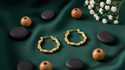 Textured Gold Mini Hoops