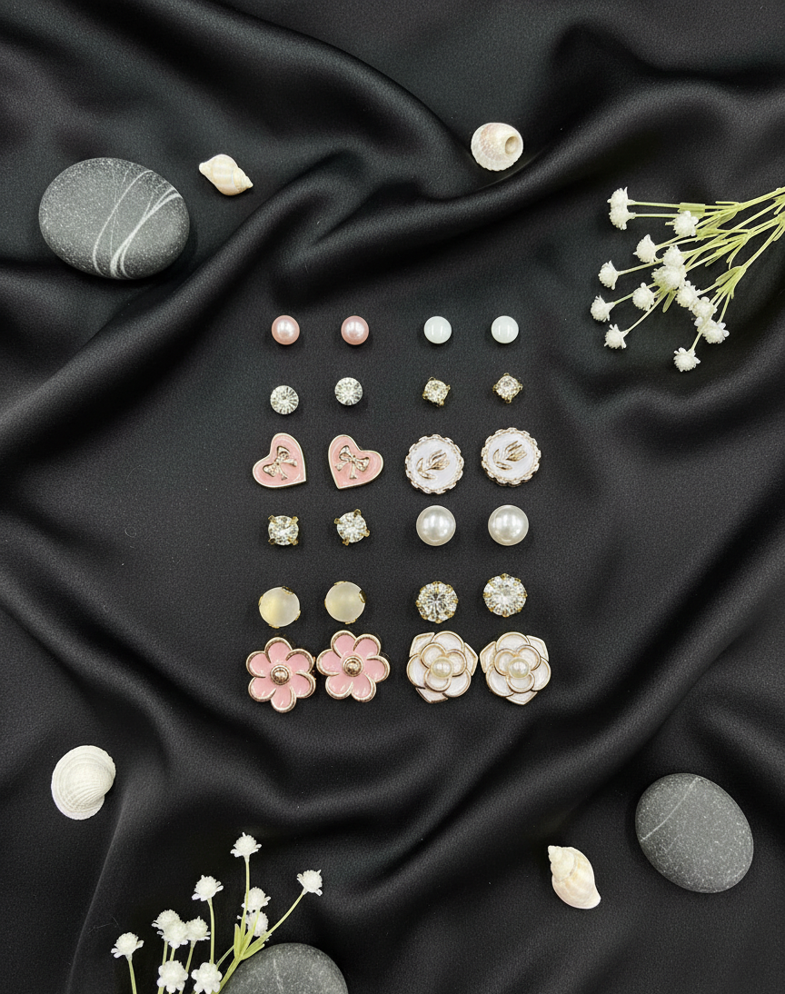 Romantic Bloom Studs (Pack of 12)