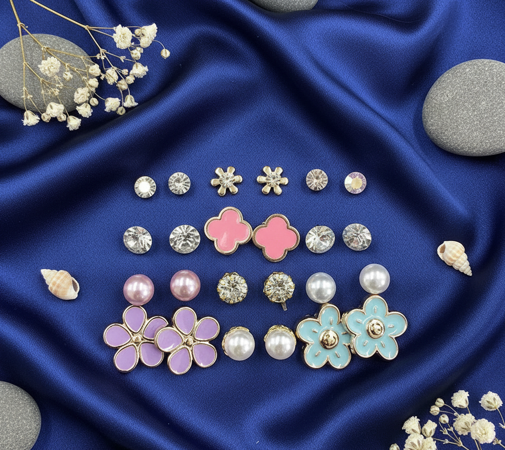 Everyday Glam Studs (Pack Of 12)