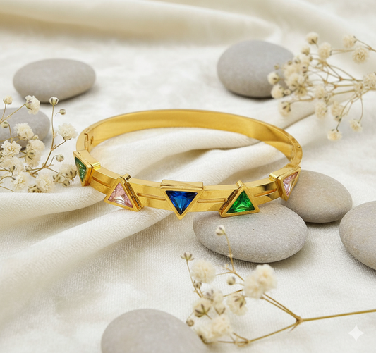 The Geometric Prism Openable Bracelet (For Delicate Hands)