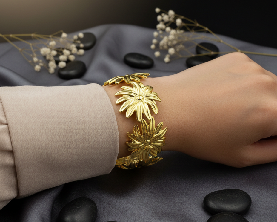 The Golden Bloom Cuff