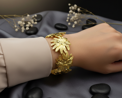 The Golden Bloom Cuff