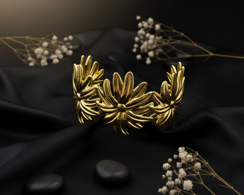 The Golden Bloom Cuff