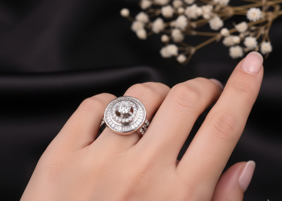 Halo Burst Diamond Ring