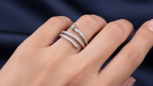 Serpentine Sparkle Wrap Ring