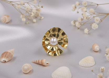 Ocean Bloom Pearl Ring