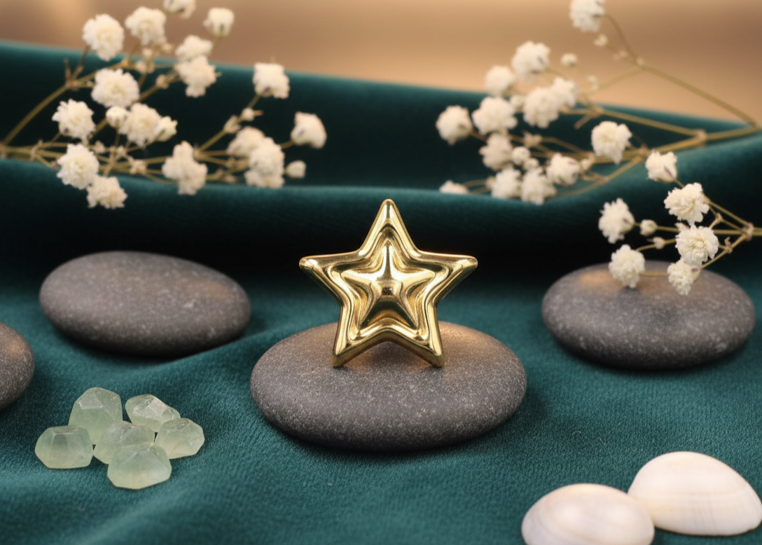 Golden Wishing Star Ring
