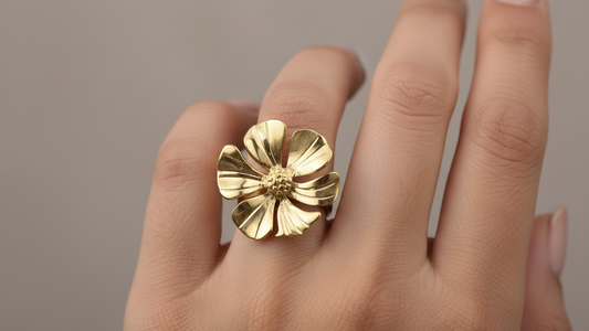Golden Daisy Bloom Ring