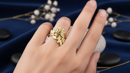 Gilded Laurel Ring