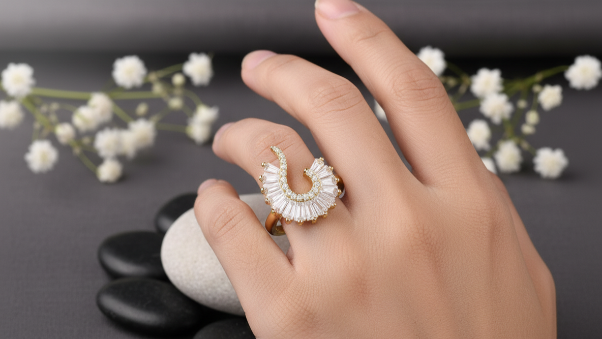 Stellar Fan Diamond Ring