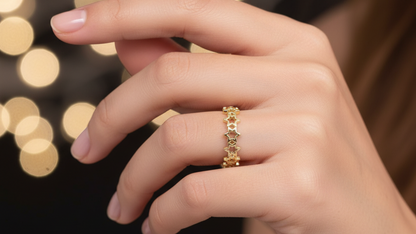 Celestial Star Stacking Ring