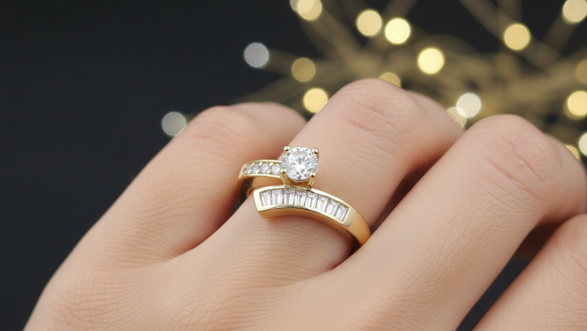 Glimmering Grace Solitaire Ring