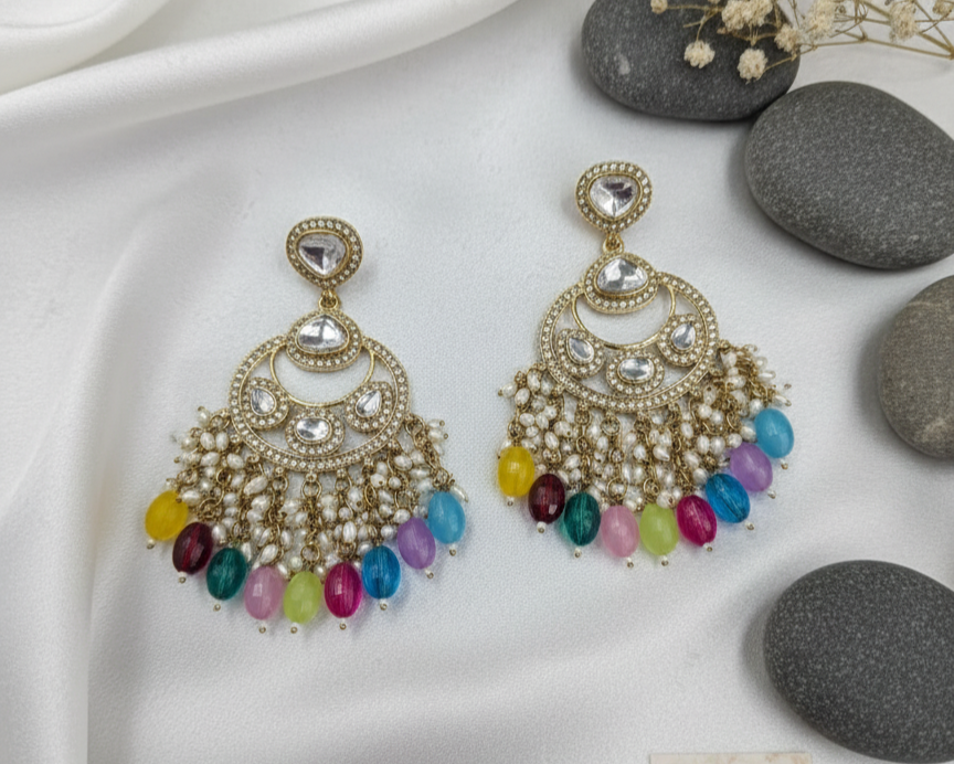 Pastel Dream Chandbali Earrings