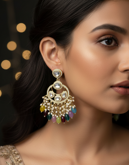 Pastel Dream Chandbali Earrings