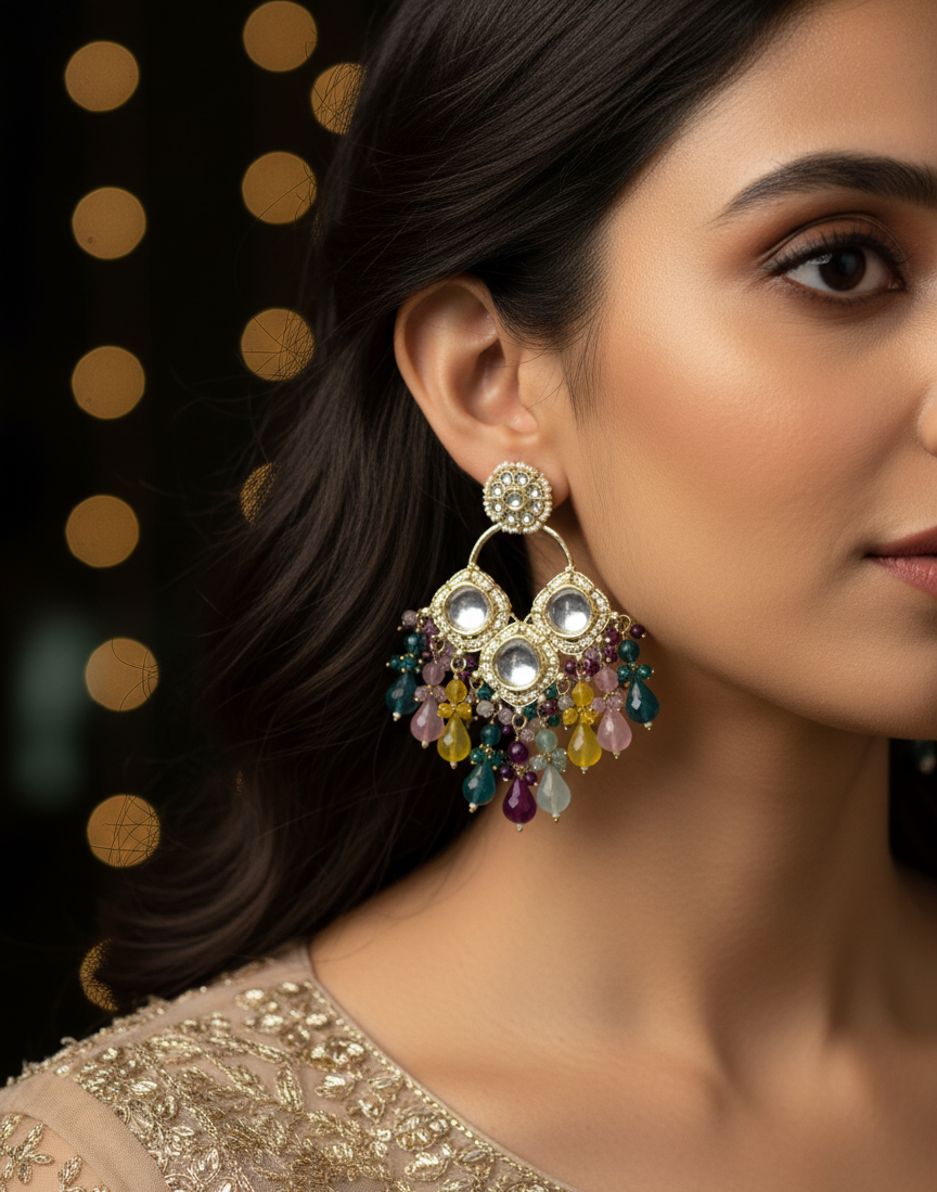 Festive Kaleidoscope Drop Earrings