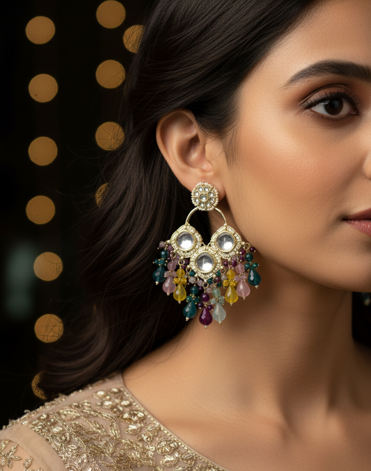 Festive Kaleidoscope Drop Earrings