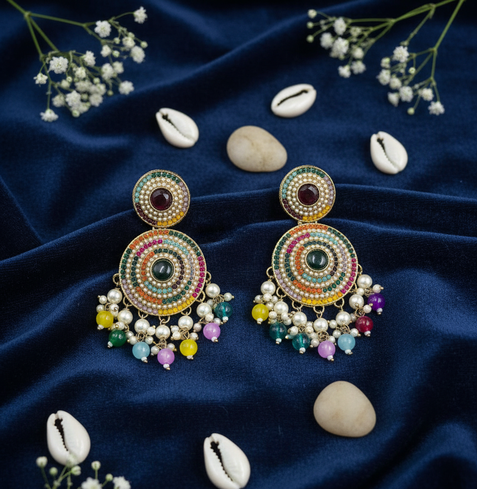 Vibrant Fiesta Drop Earrings