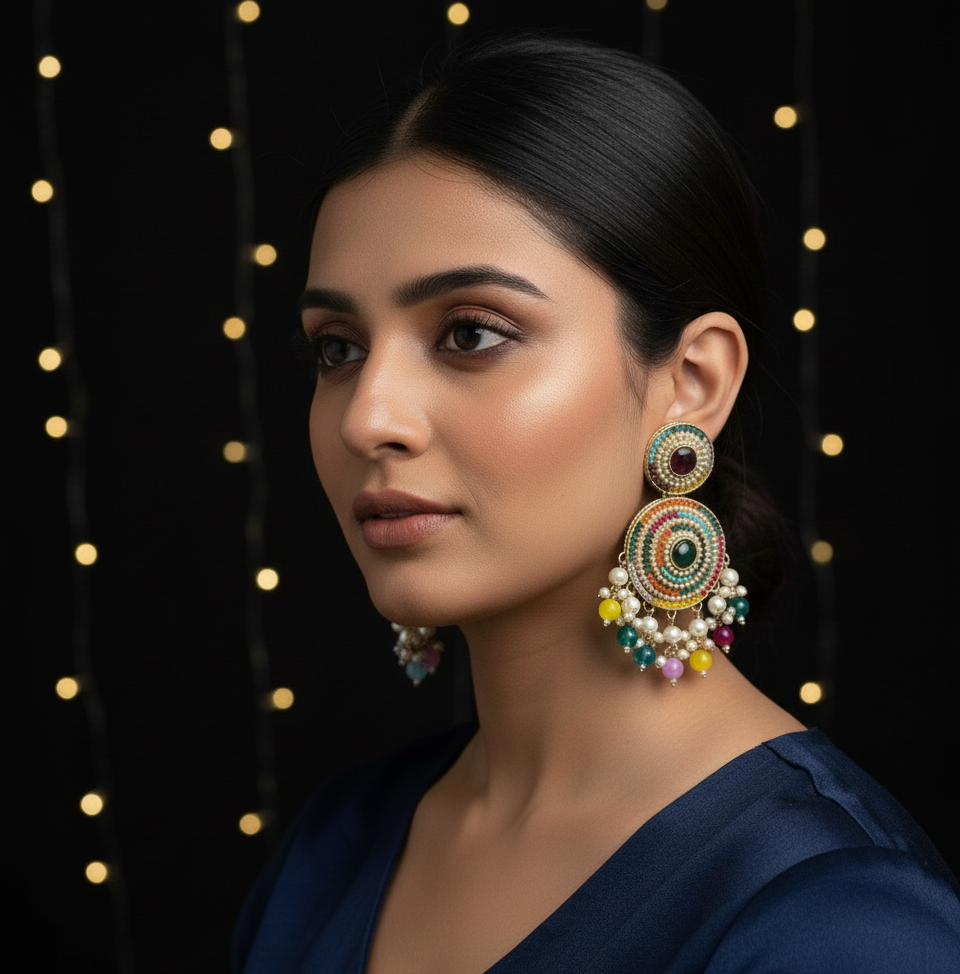 Vibrant Fiesta Drop Earrings