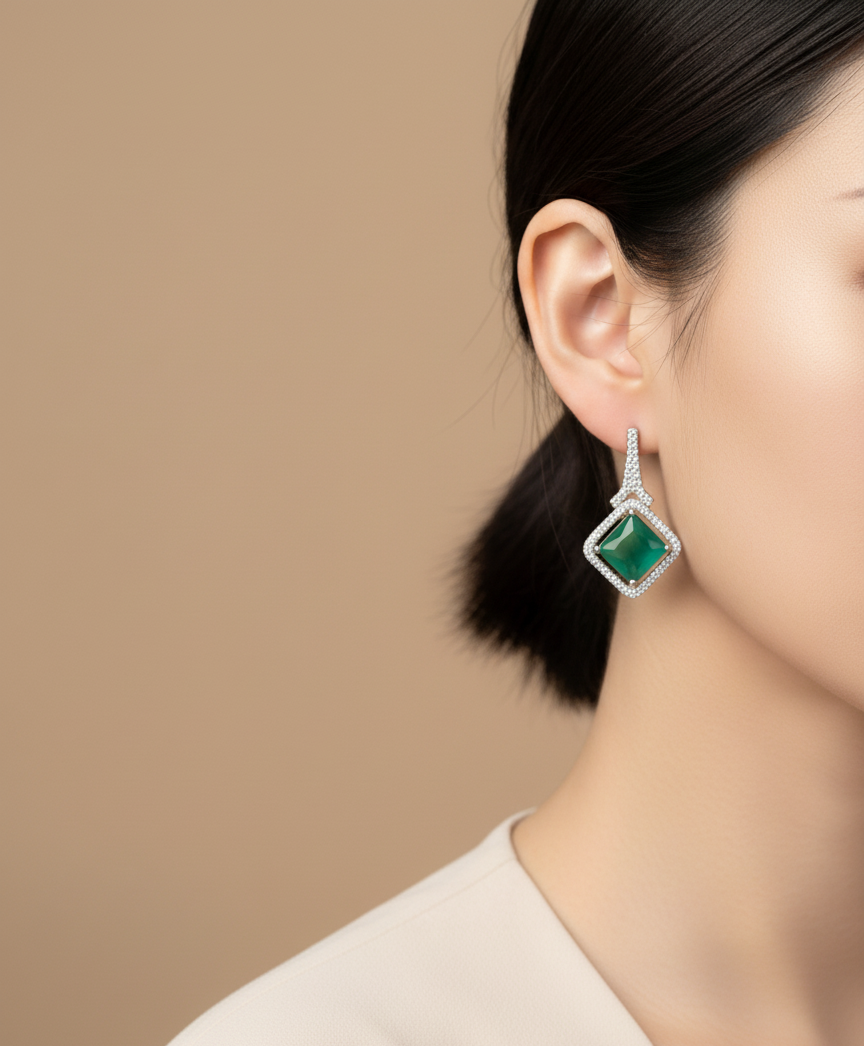 Lumina Square Drop Earrings