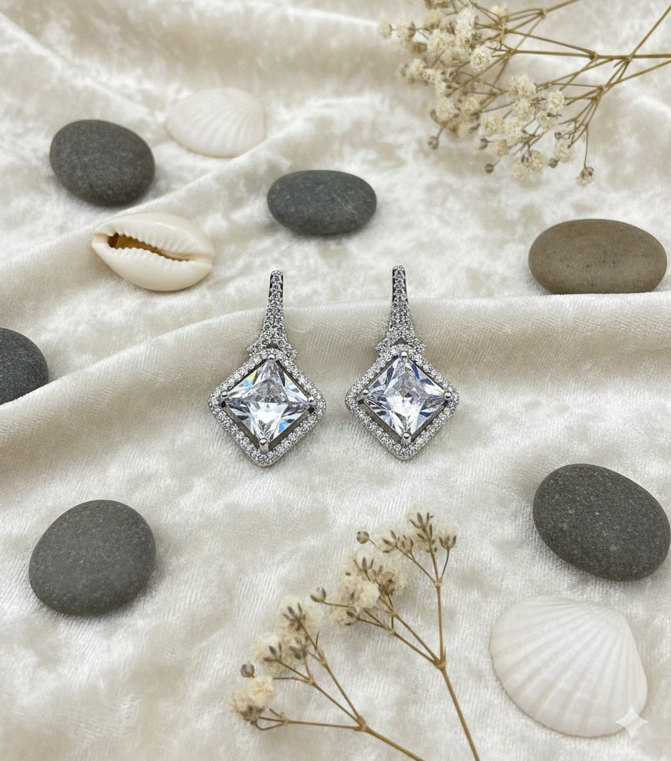 Lumina Square Drop Earrings