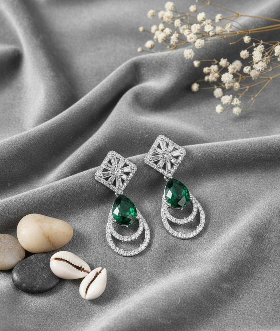 Royal Teardrop Sapphire Danglers