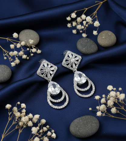 Royal Teardrop Sapphire Danglers