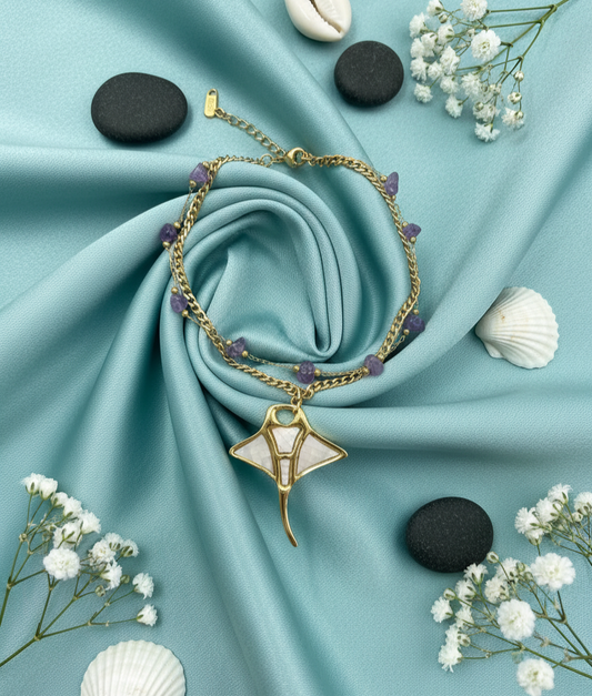 Amethyst Ray Adjustable Bracelet