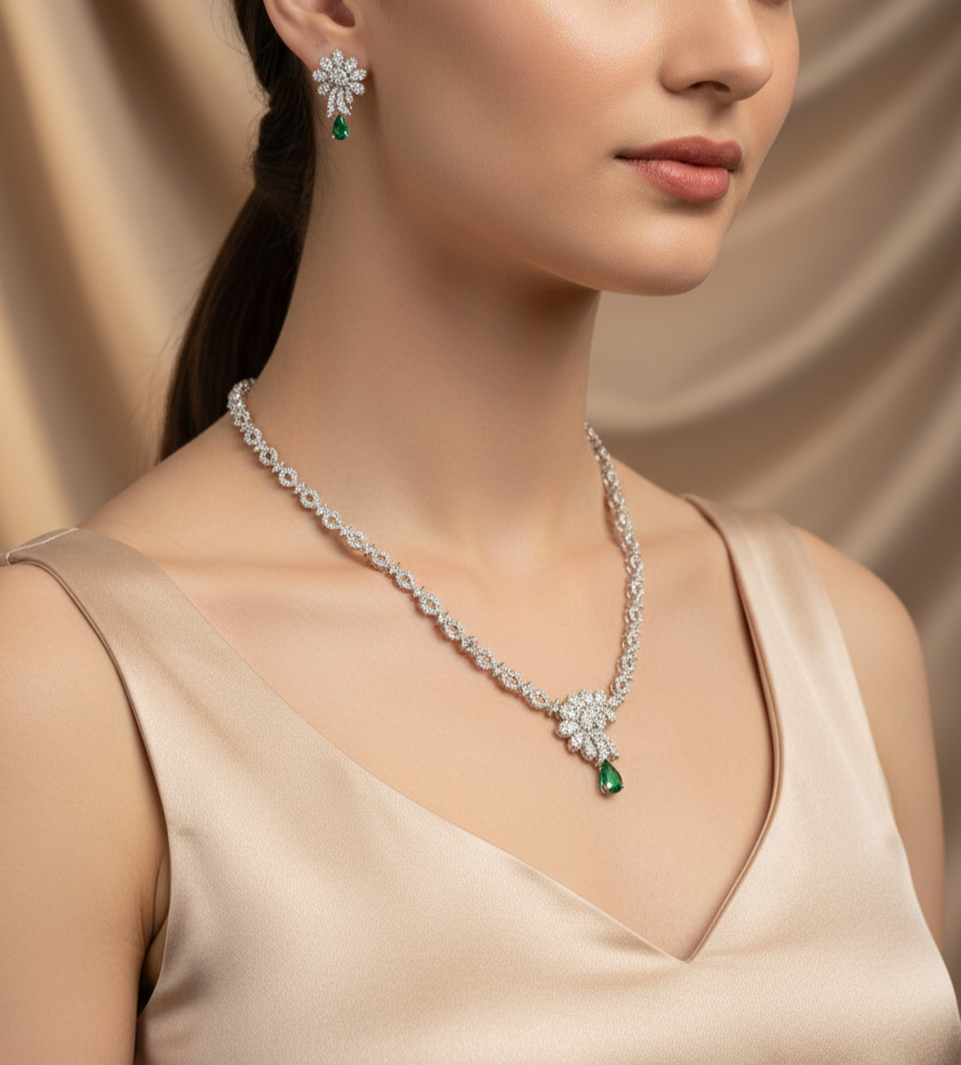 Floral Bloom Necklace Set