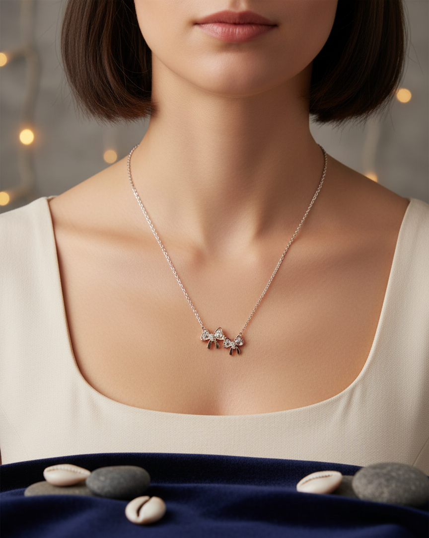 Eternal Bows Diamond Necklace