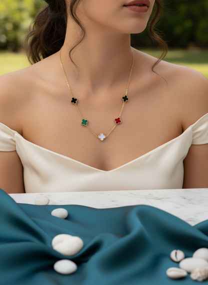 Luxe Clover Cascade Necklace