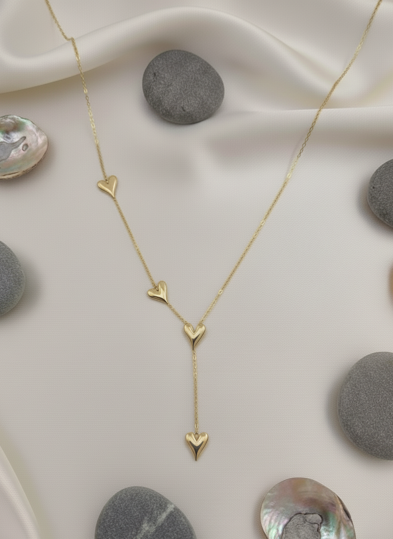 The Heartfelt Cascade Lariat Necklace