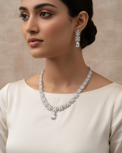 Radiant Bloom Cubic Zirconia Set