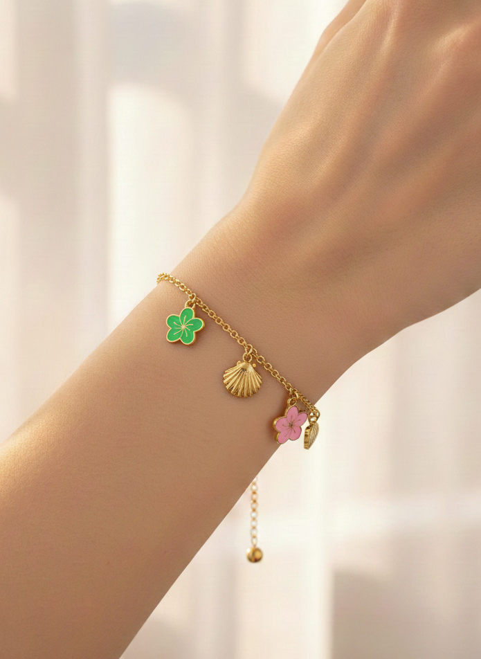 Ocean Blossom Charm Bracelet