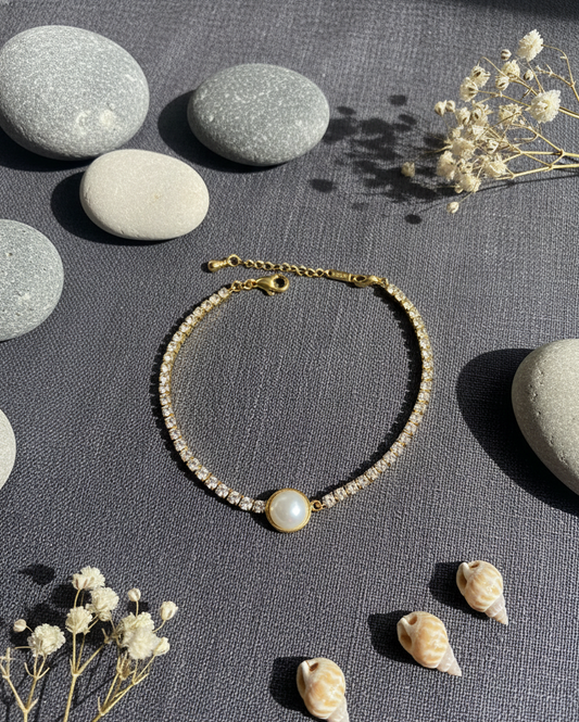 Luminous Pearl Crystal Bracelet