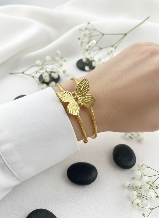 Golden Butterfly Embrace