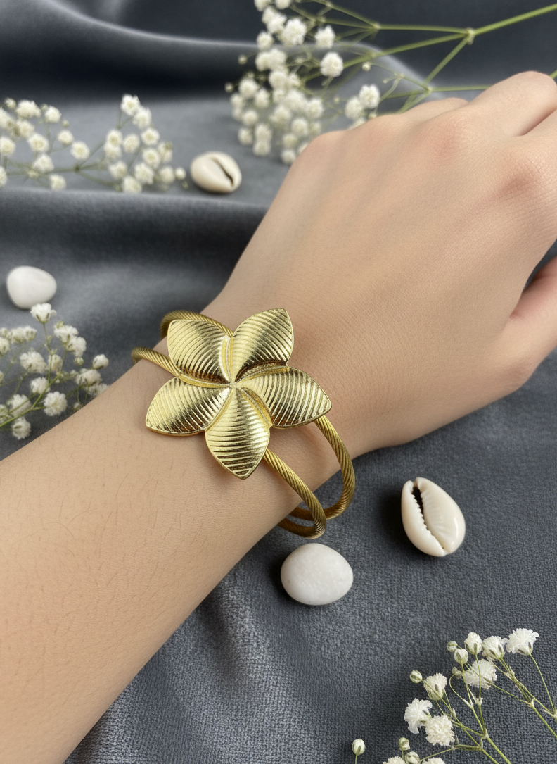 Golden Blossom Bangle