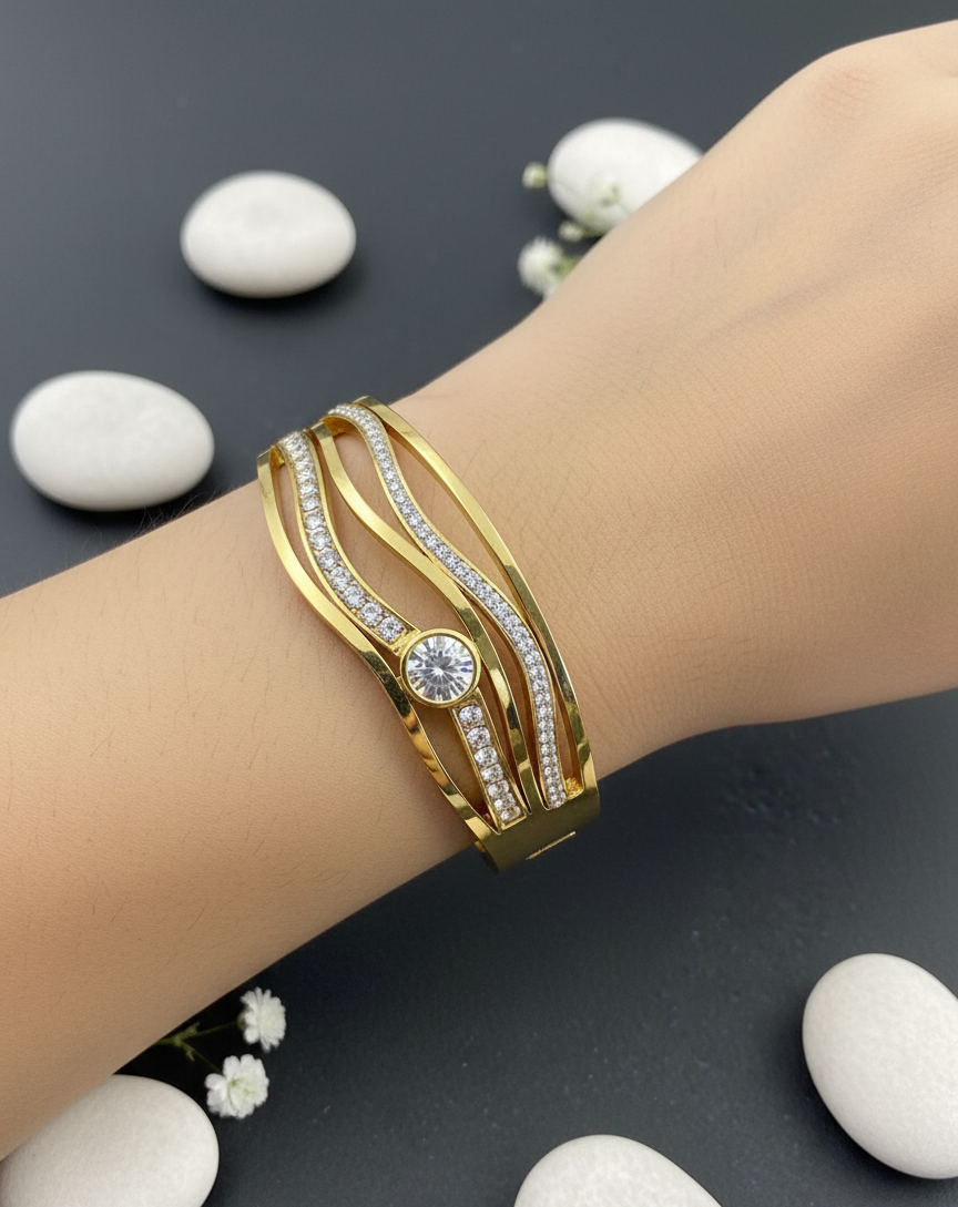 Luminous Wave Bangle