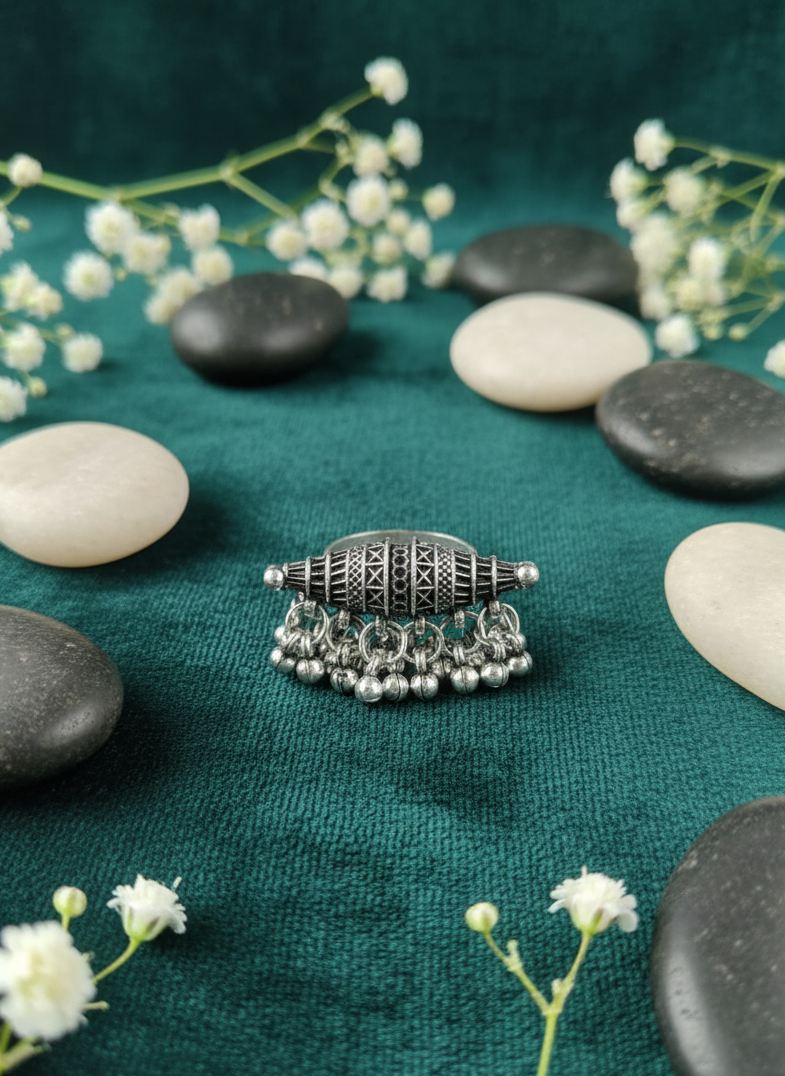 Tribal Rattle Charm Ring