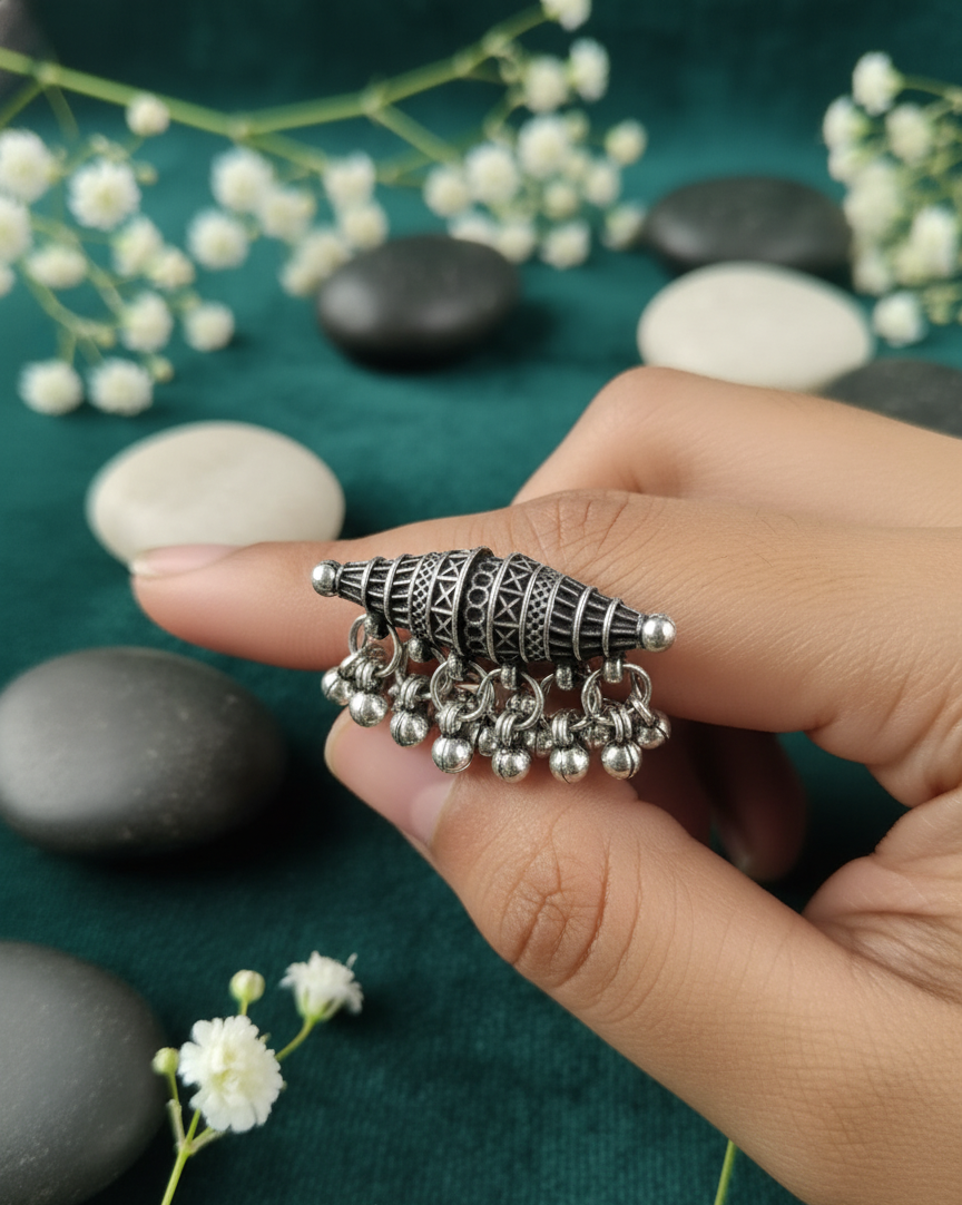 Tribal Rattle Charm Ring