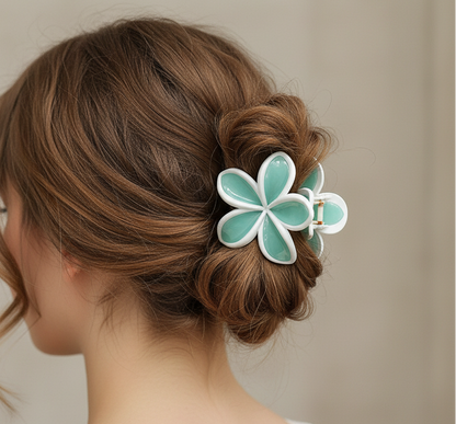 Aqua Bloom Hair Claw