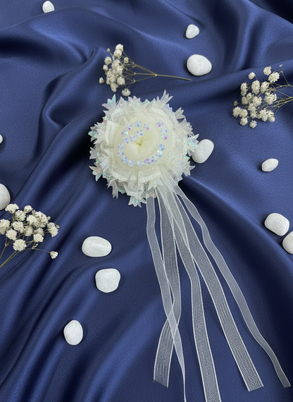 "Whimsical Snowdrop" Hair Clip (Pair)