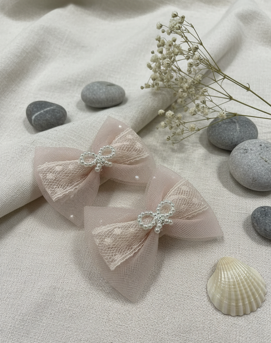 Luminous Mesh Hair Bows
