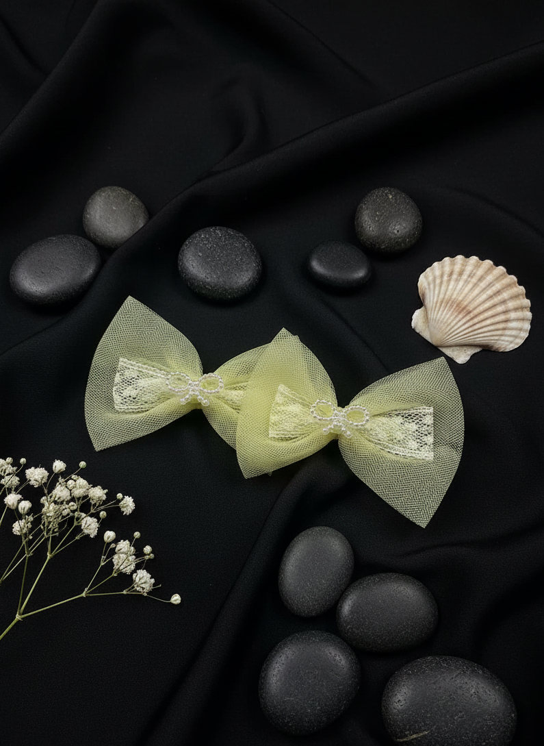 Luminous Mesh Hair Bows